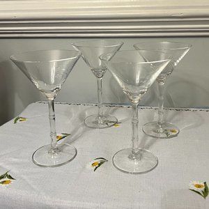 4 Schott Zwiesel Bamboo stem Martini Glasses